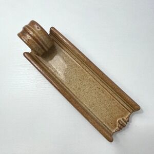 Krueger Pottery Butter Dish Rustic Stoneware Brown Speckled Studio Signed